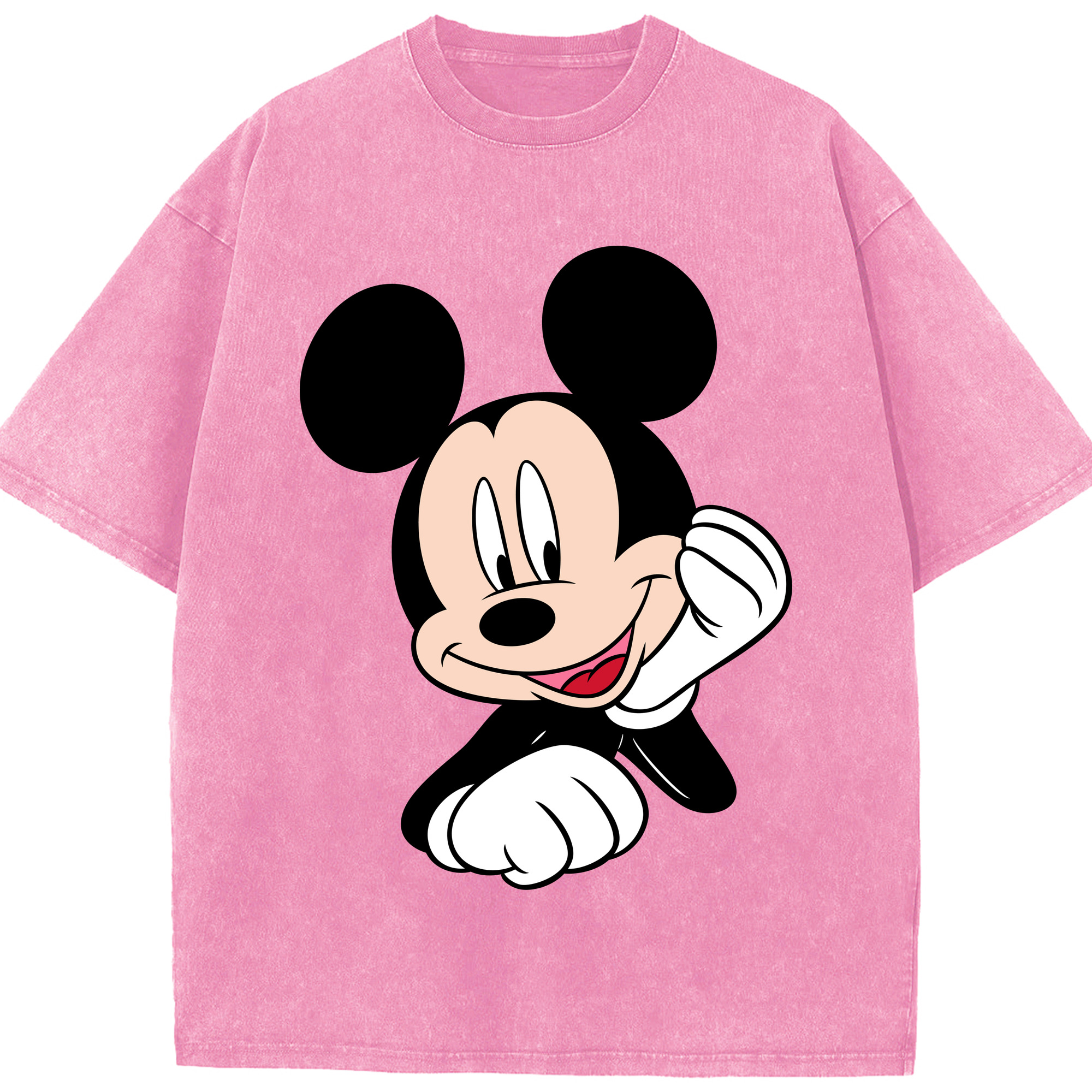 （画像用） ミッキーマウス Mickey Mouse 綿100% ヴィンテージ風 半袖Tシャツ（フロントプリント）